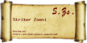 Striker Zseni névjegykártya